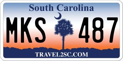 SC license plate MKS487