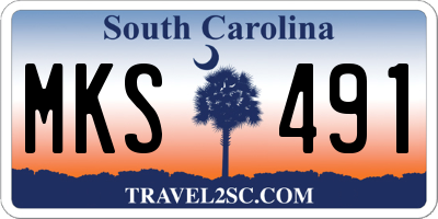 SC license plate MKS491