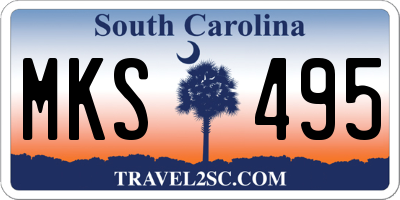 SC license plate MKS495