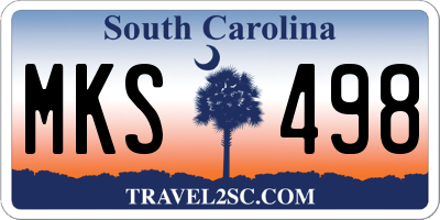 SC license plate MKS498