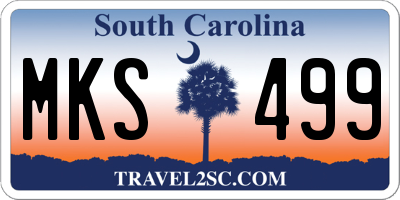 SC license plate MKS499