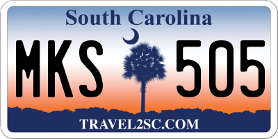 SC license plate MKS505