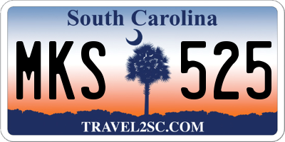 SC license plate MKS525
