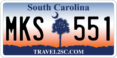 SC license plate MKS551