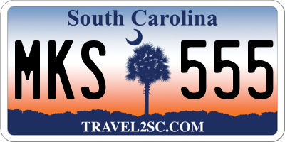 SC license plate MKS555