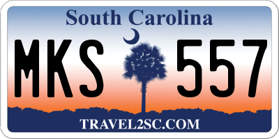 SC license plate MKS557