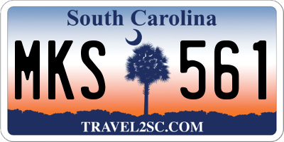 SC license plate MKS561