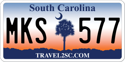 SC license plate MKS577