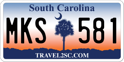 SC license plate MKS581