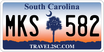 SC license plate MKS582