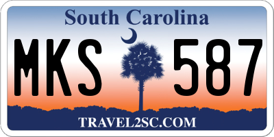 SC license plate MKS587