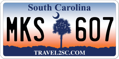 SC license plate MKS607