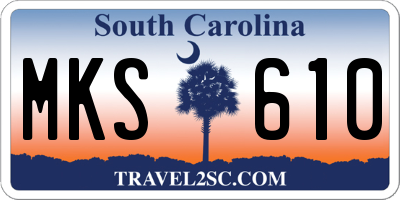 SC license plate MKS610