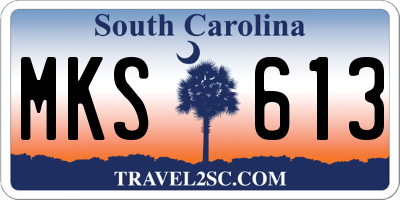 SC license plate MKS613