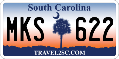 SC license plate MKS622