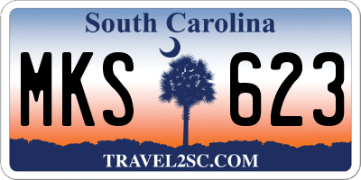 SC license plate MKS623