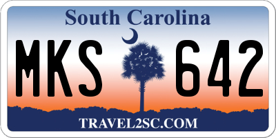 SC license plate MKS642