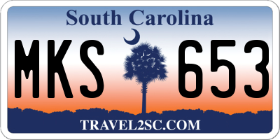 SC license plate MKS653