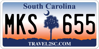 SC license plate MKS655