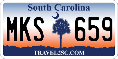 SC license plate MKS659