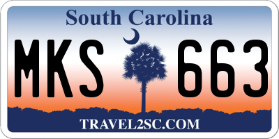 SC license plate MKS663