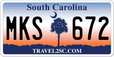 SC license plate MKS672