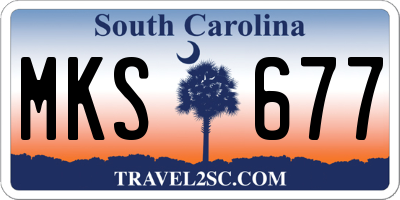 SC license plate MKS677