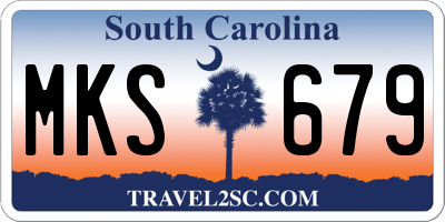 SC license plate MKS679