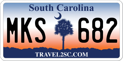 SC license plate MKS682