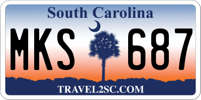 SC license plate MKS687