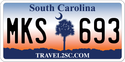 SC license plate MKS693