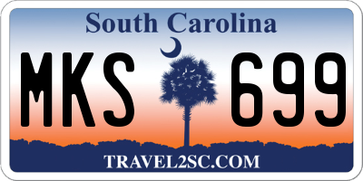 SC license plate MKS699