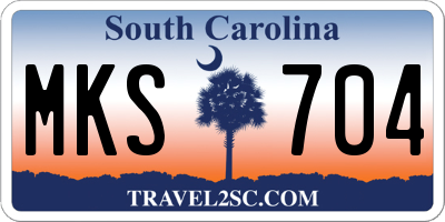 SC license plate MKS704