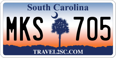 SC license plate MKS705