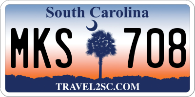 SC license plate MKS708
