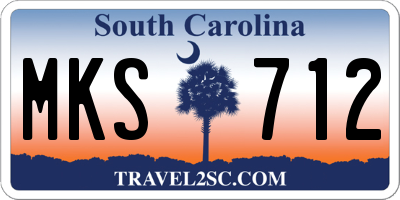 SC license plate MKS712