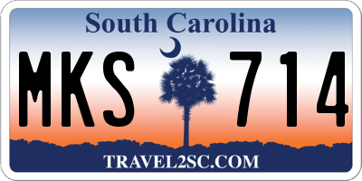 SC license plate MKS714