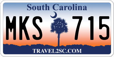 SC license plate MKS715