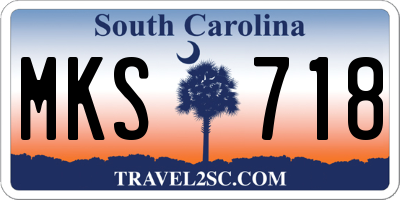 SC license plate MKS718