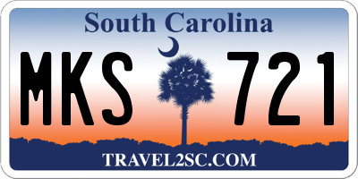 SC license plate MKS721