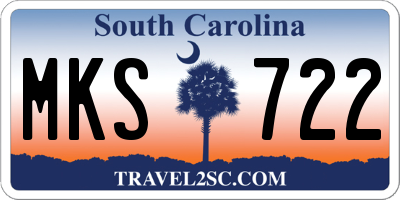 SC license plate MKS722