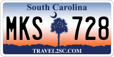 SC license plate MKS728