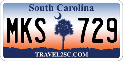SC license plate MKS729