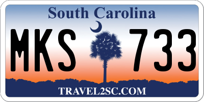 SC license plate MKS733