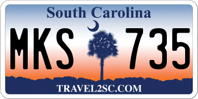 SC license plate MKS735