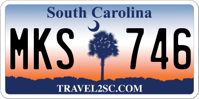 SC license plate MKS746