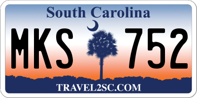 SC license plate MKS752