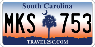 SC license plate MKS753