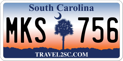 SC license plate MKS756