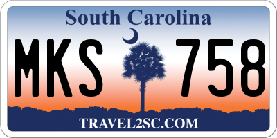 SC license plate MKS758